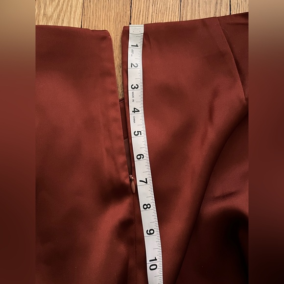 NWT Mango Skirt Brick Red Back Zip Size 40 - Picture 6 of 6
